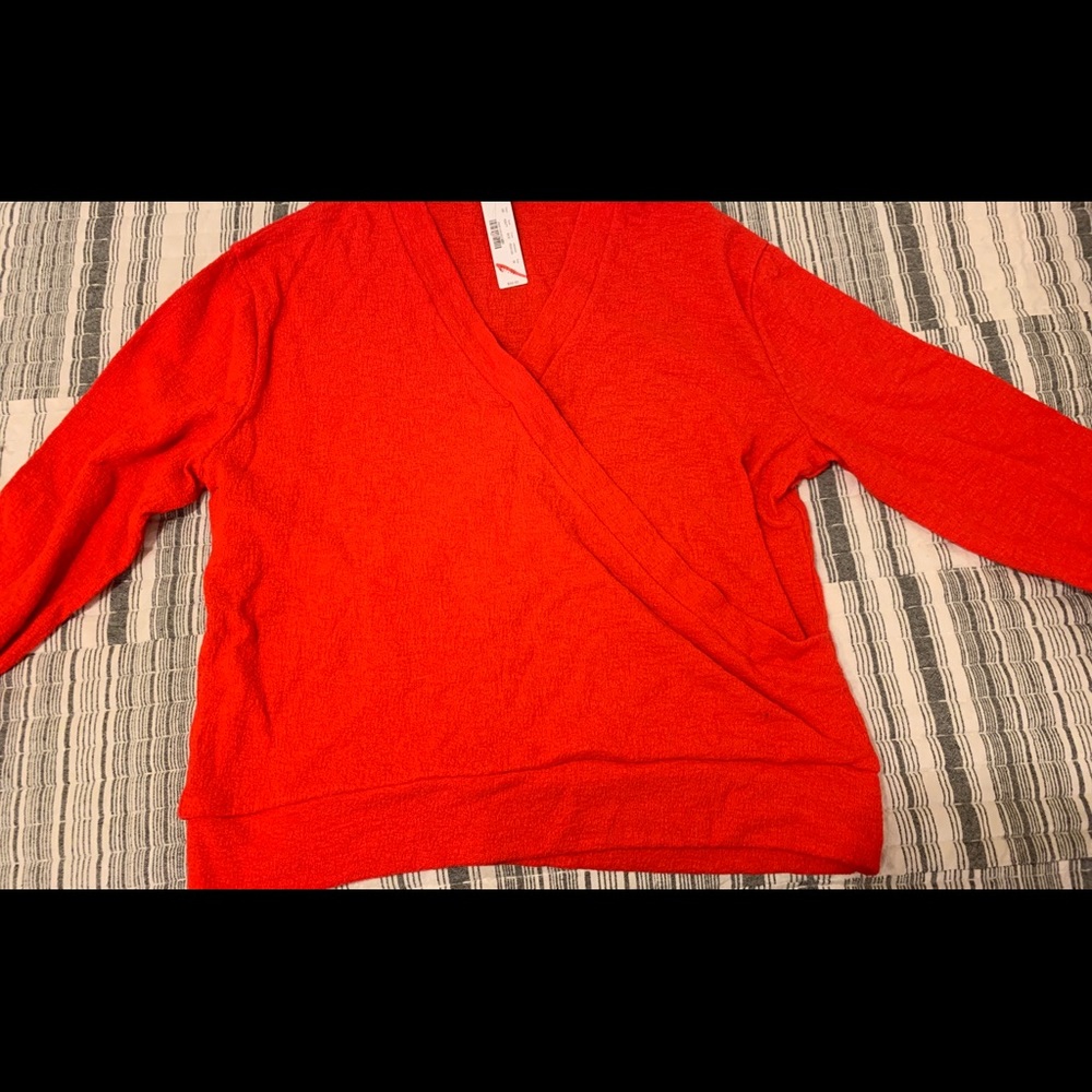 J.Crew coral colored gauzy number.